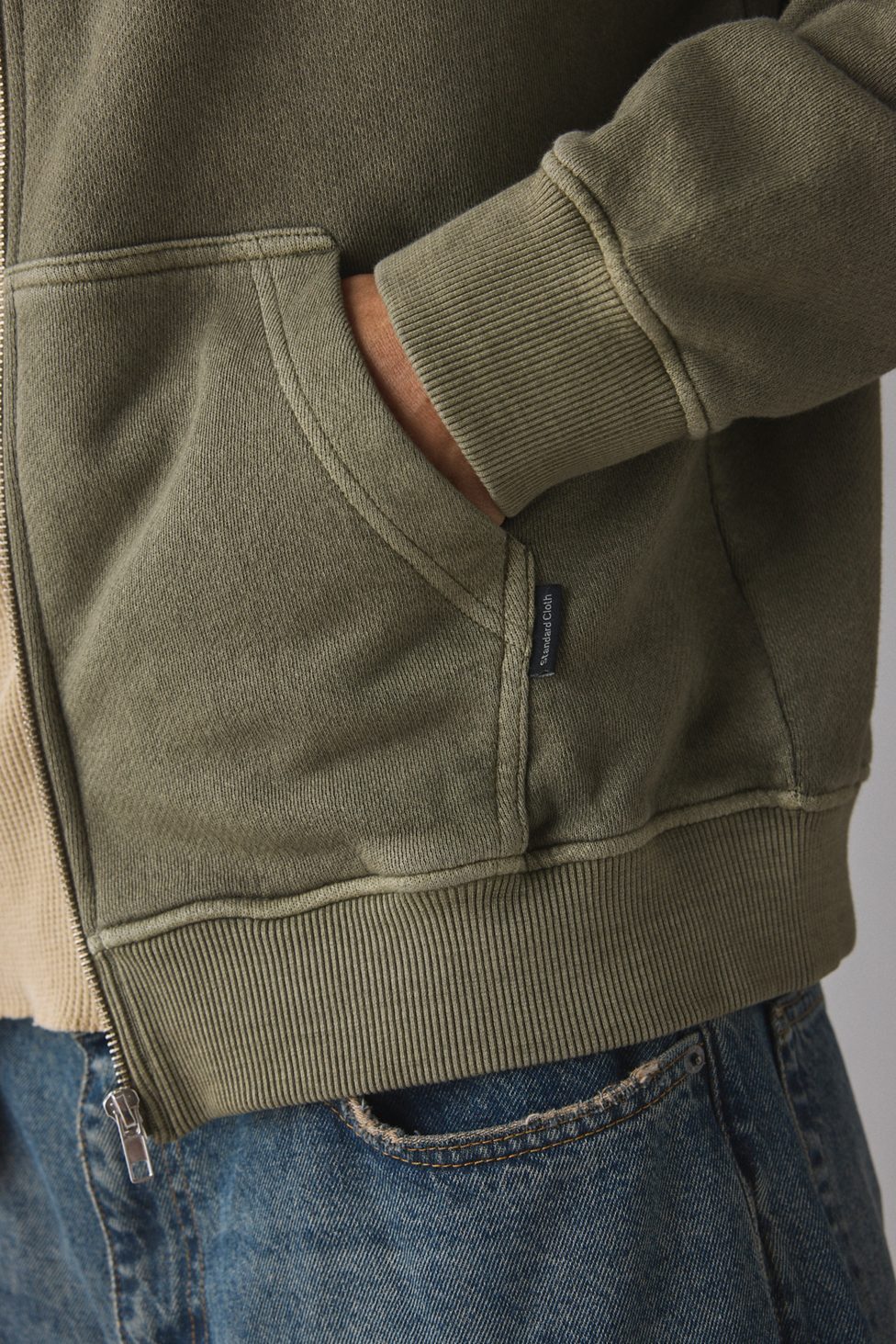 Standard Cloth Pregame Zip-Up Hoodie Sweatshirt - Olive