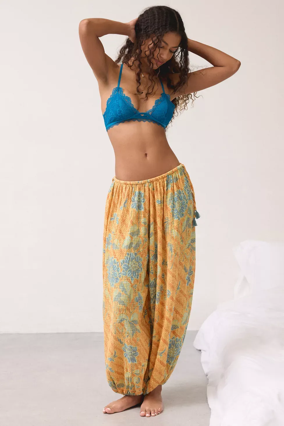 Out From Under Butterfly Effect Lace Triangle Bralette - Blue
