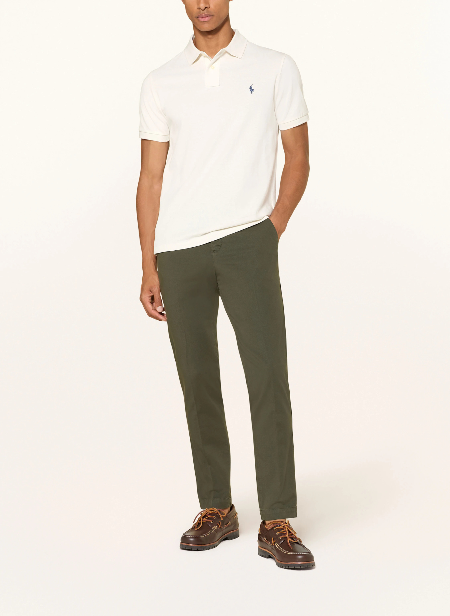 POLO RALPH LAUREN Piqué-Poloshirt Custom Slim Fit – ECRU