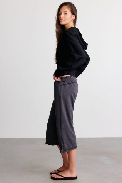 Out From Under Spring Breaker Slouch Capri Pants - Dark Grey