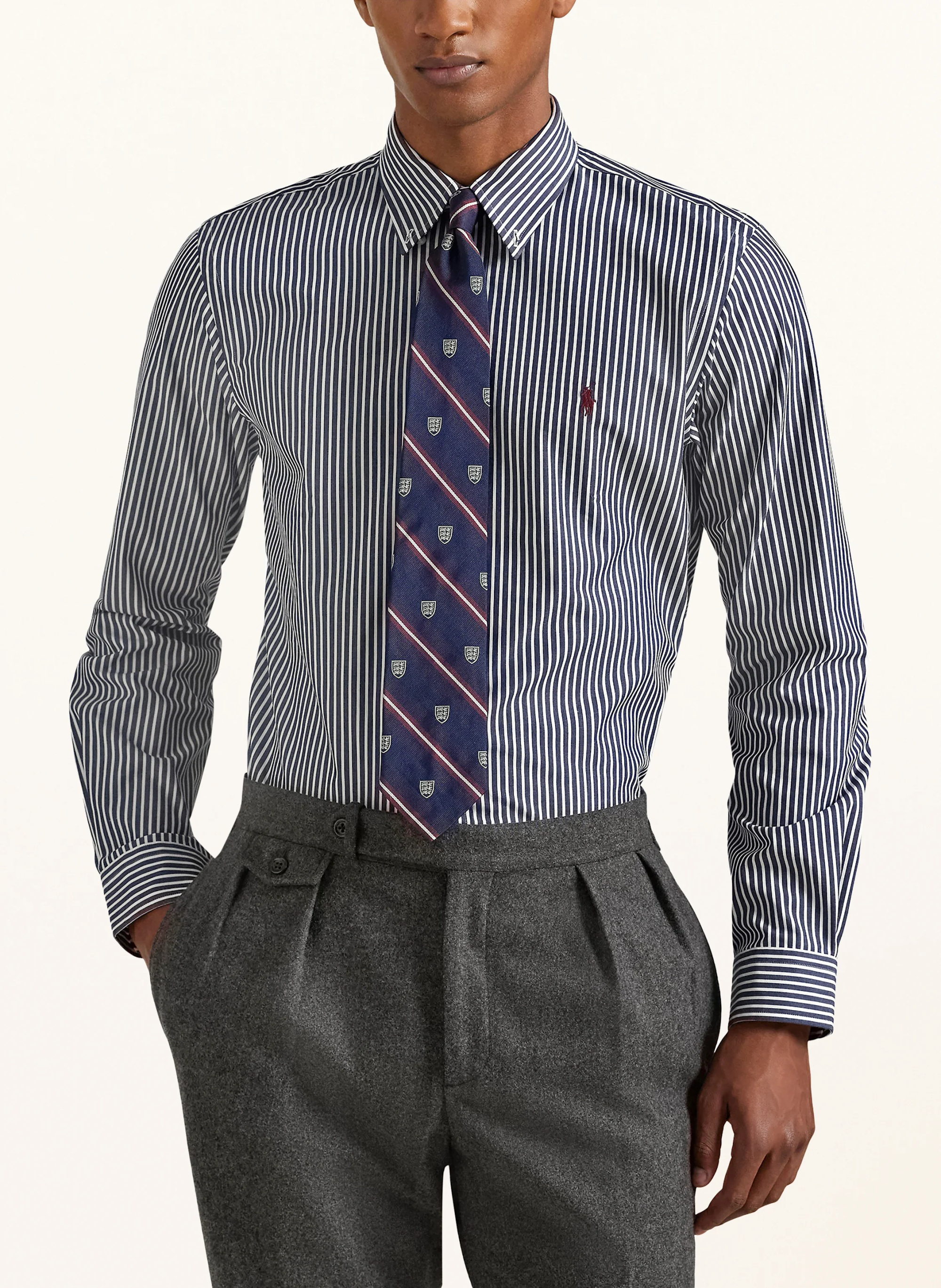 POLO RALPH LAUREN Hemd Custom Fit – BLAU / WEISS