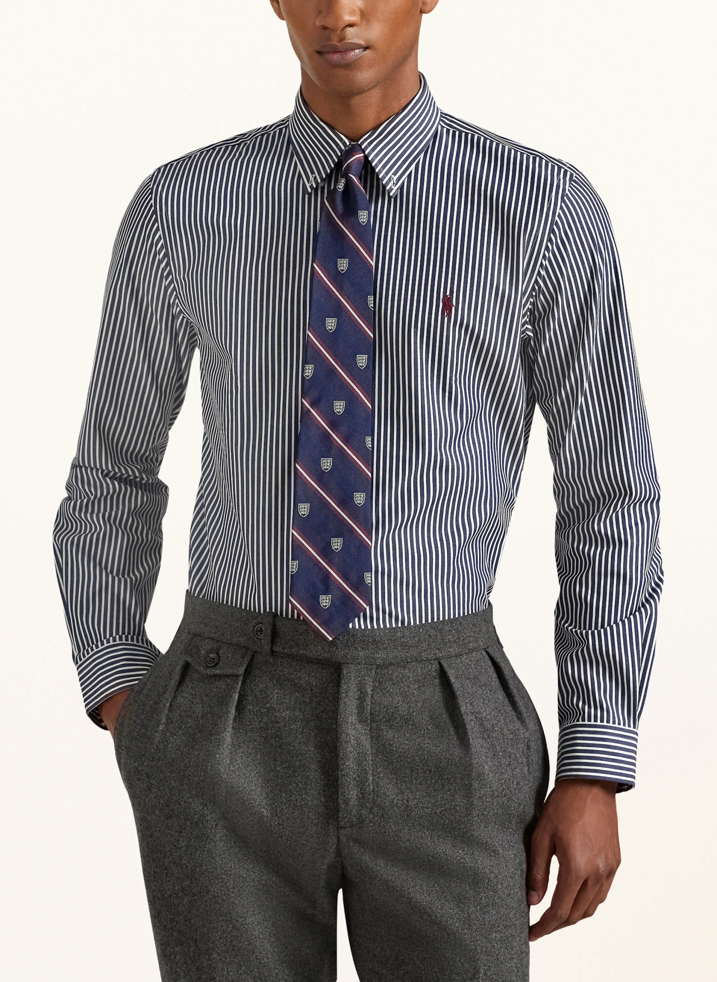 POLO RALPH LAUREN Hemd Custom Fit – BLAU / WEISS