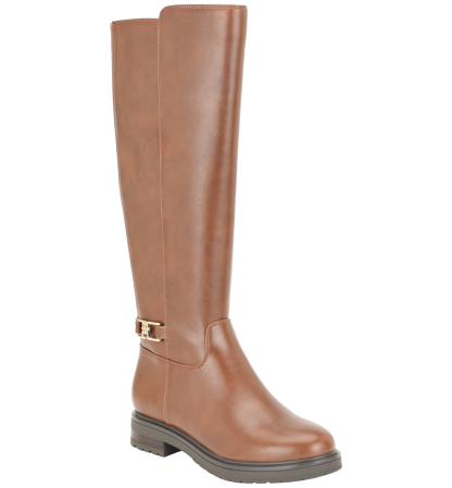 Tommy Hilfiger Women's Truna Round Toe Tall Boots - Medium Brown