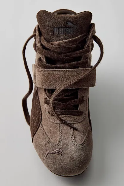 Puma Women's Speedcat Wedge Sneakers - Totally Taupe-Chocolate