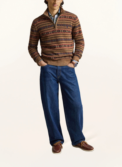 POLO RALPH LAUREN Troyer – BRAUN / DUNKELROT / DUNKELBLAU