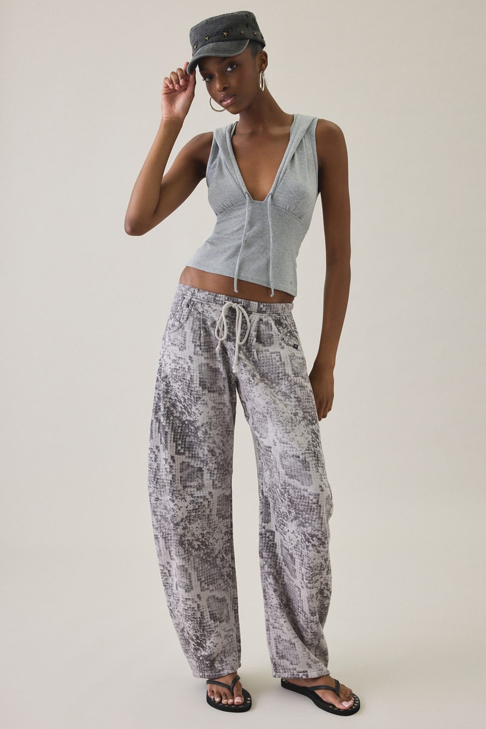 Out From Under Essential Barrel Leg 2.0 Sweatpants - Snakeskin