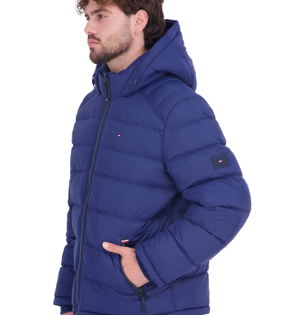 Tommy Hilfiger Men's Hooded Puffer Jacket - Royal Blue