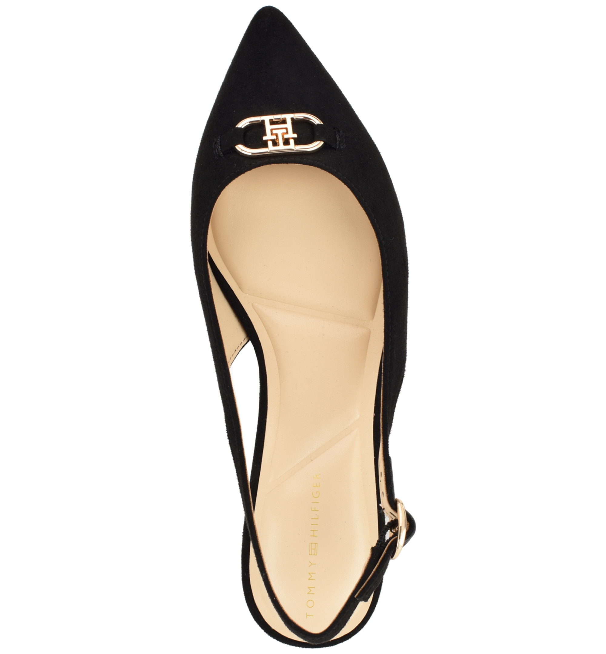 Tommy Hilfiger Women's Vesly Pointed Toe Slingback Dress Flats - Black