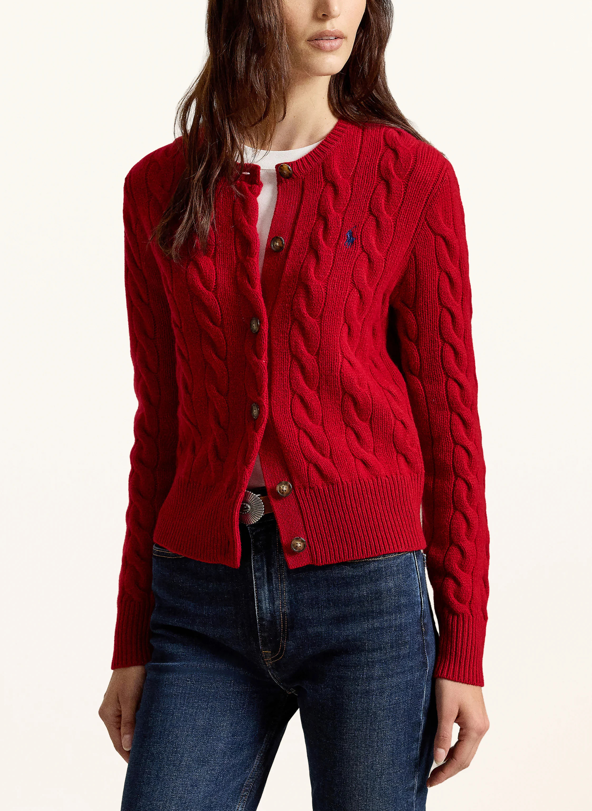 POLO RALPH LAUREN Strickjacke – ROT