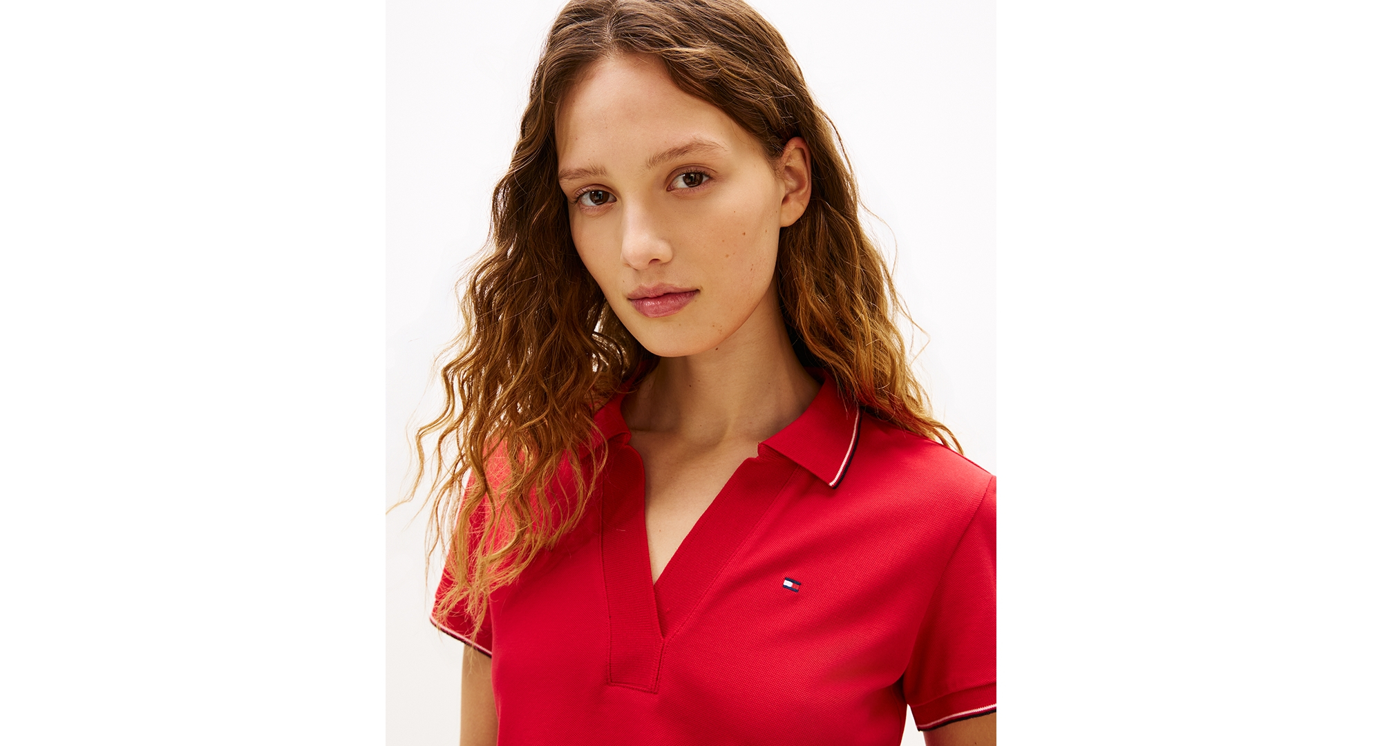 Tommy Hilfiger Women's Johnny Collar Short-Sleeve Polo T-Shirt - Primary Red