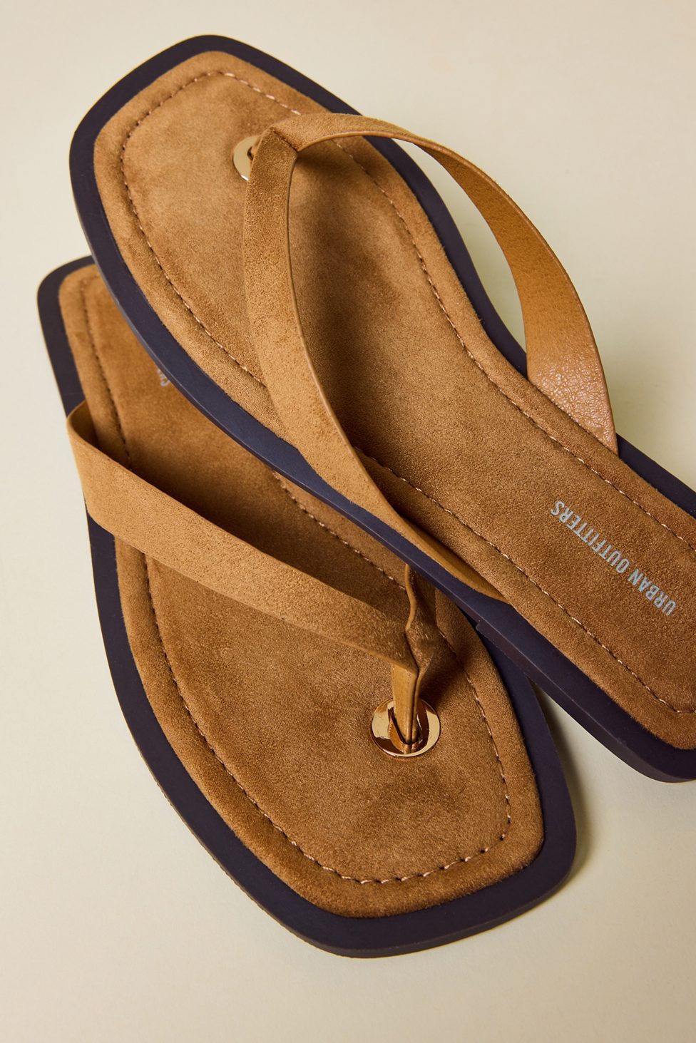 UO Sabrina Suede Thong Sandals - Tan