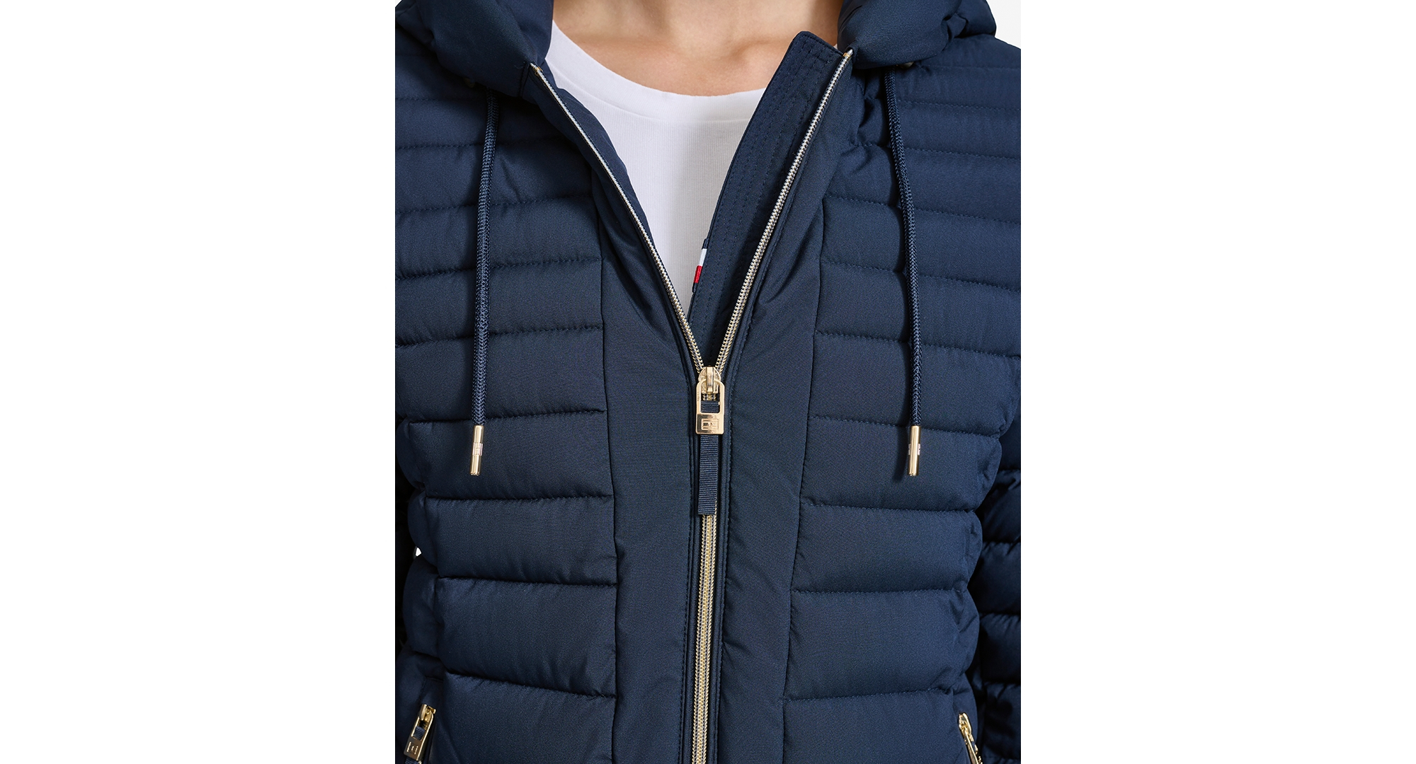 Tommy Hilfiger Women's Hooded Packable Puffer Coat - Navy