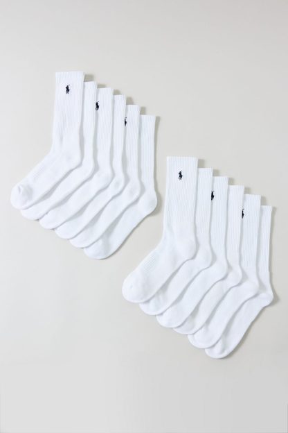 Polo Ralph Lauren Performance Crew Socks 6-Pack - White