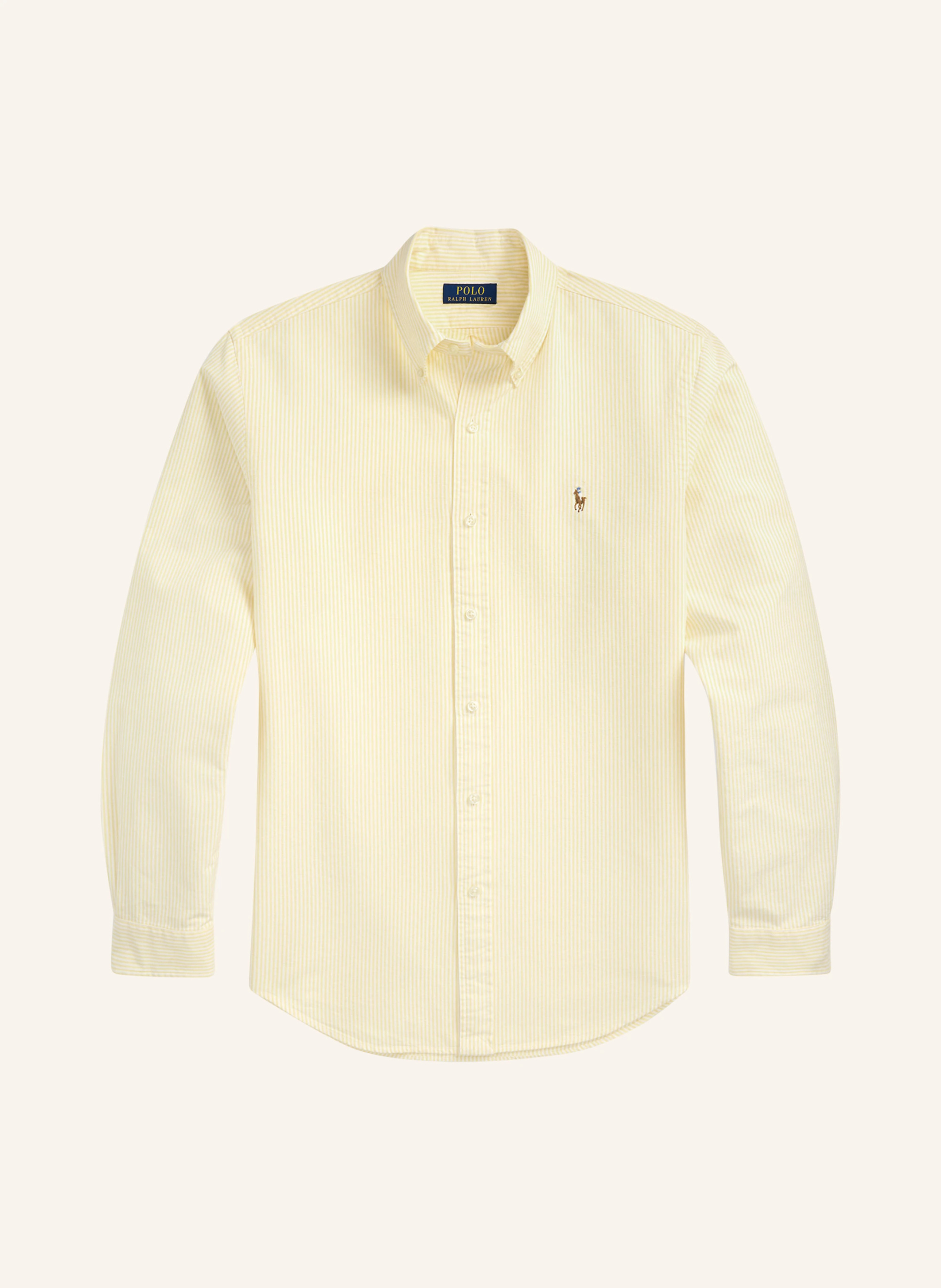POLO RALPH LAUREN Hemd Custom Fit – HELLGELB / WEISS