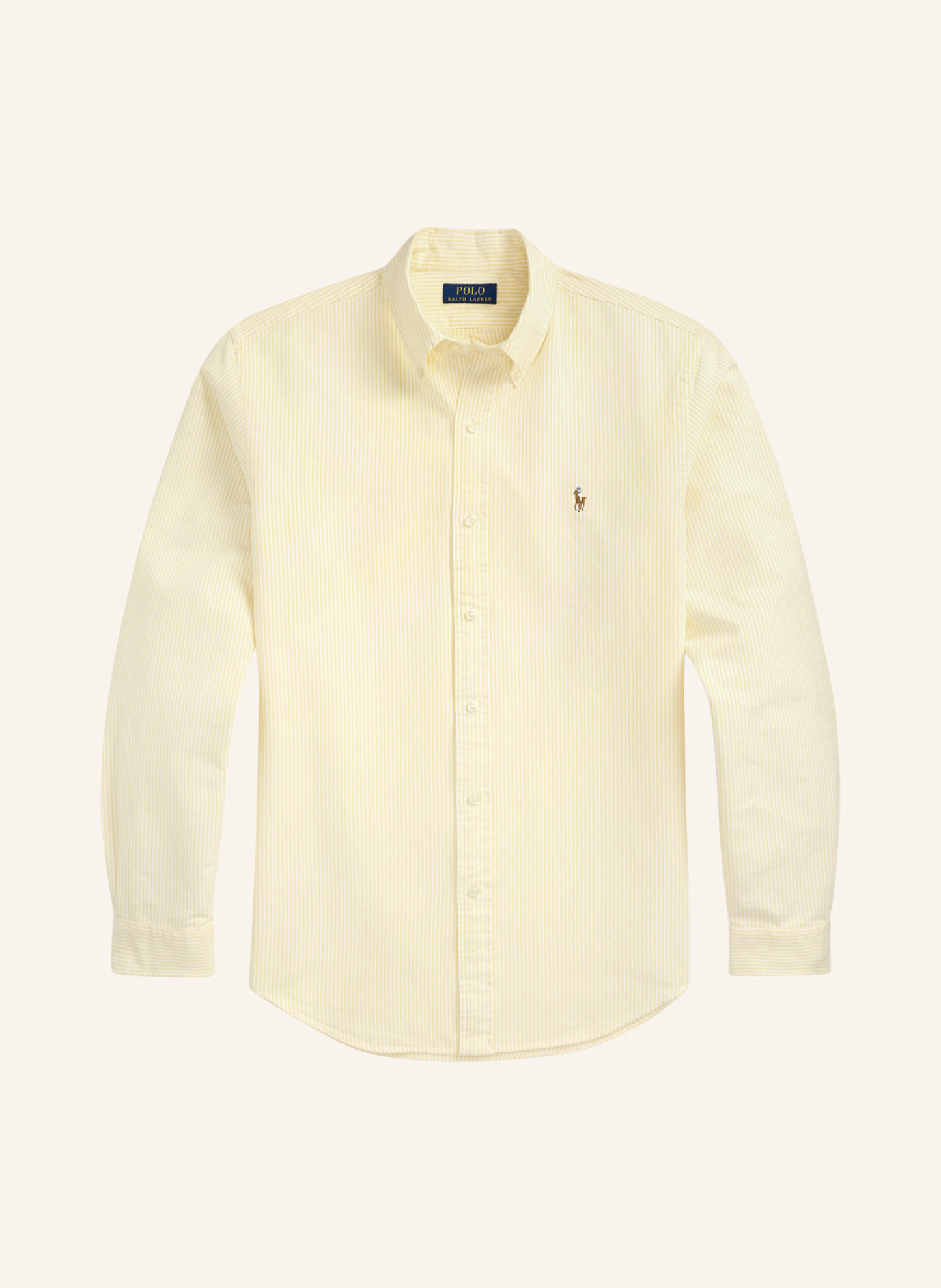 POLO RALPH LAUREN Hemd Custom Fit – HELLGELB / WEISS