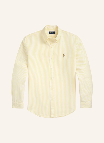 POLO RALPH LAUREN Hemd Custom Fit – HELLGELB / WEISS