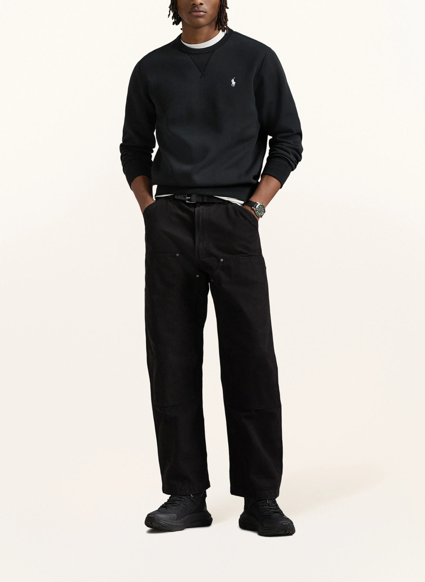 POLO RALPH LAUREN Sweatshirt – SCHWARZ / WEISS