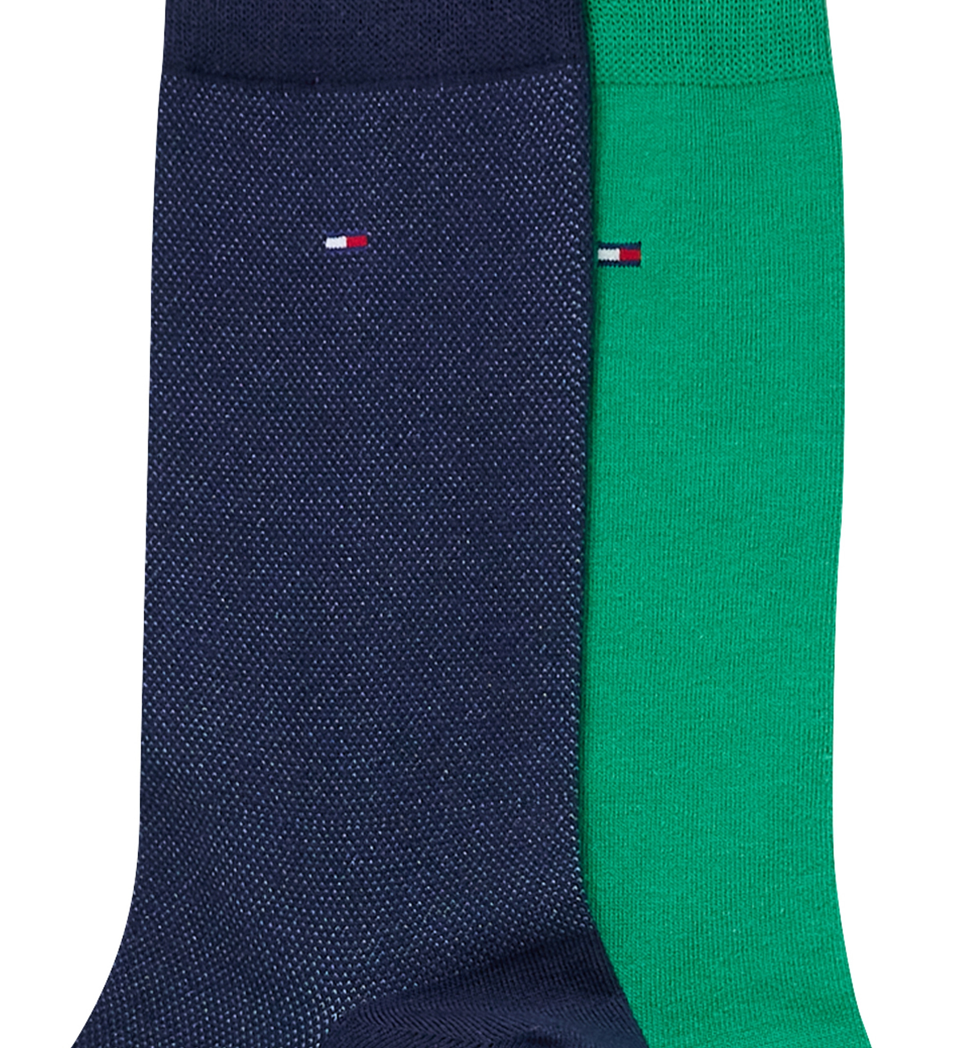 Tommy Hilfiger Men's Dress Reinforced Heel Crew Socks, 2-Pack - Navy/Green