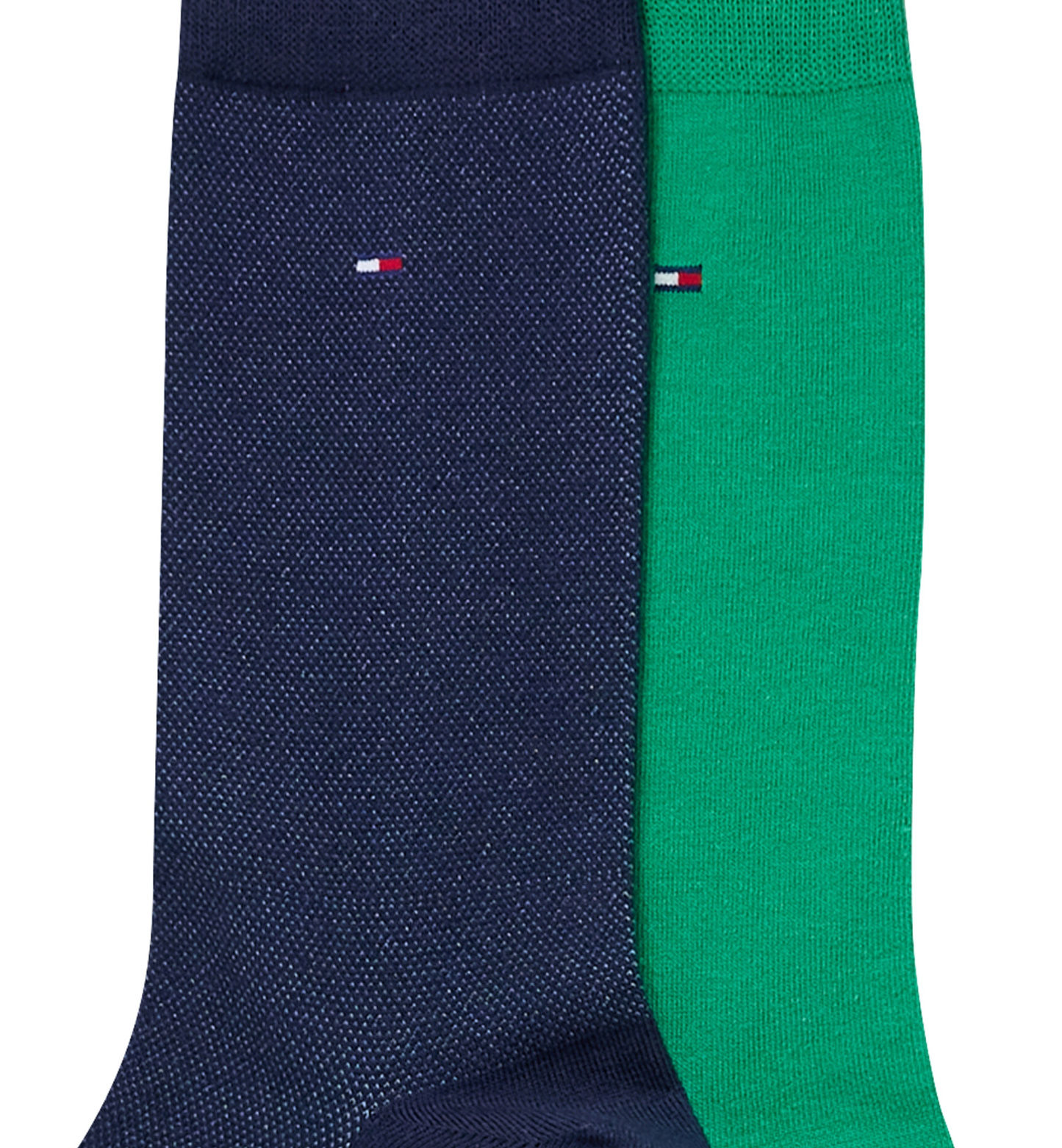 Tommy Hilfiger Men's Dress Reinforced Heel Crew Socks, 2-Pack - Navy/Green