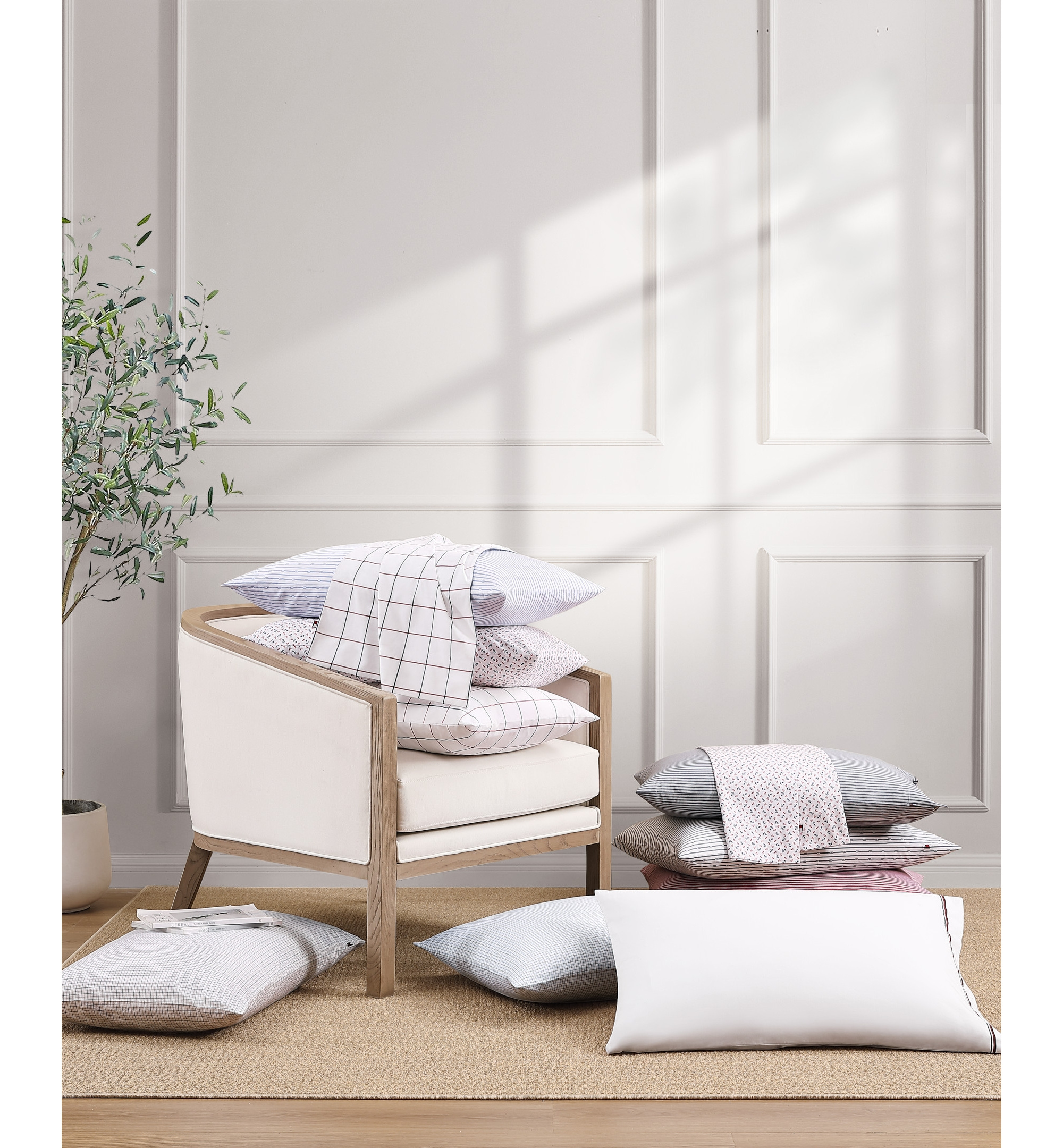 Tommy Hilfiger Printed 200-Thread Count Cotton Percale Sheet Set - Global Stripe
