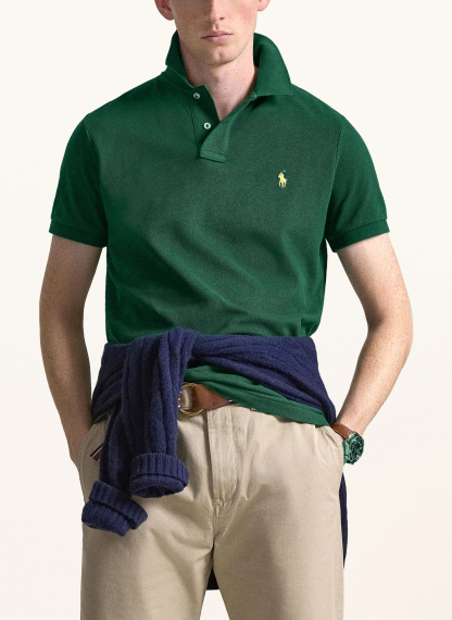 POLO RALPH LAUREN Piqué-Poloshirt Custom Slim Fit – GRÜN (1)