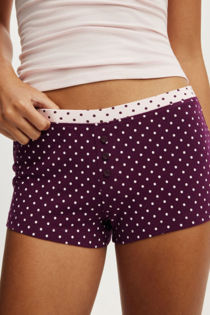 Dreamy Soft Boyshort, PEYTON POLKA DOT BLACKCURRANT/PINK KISS - example image 2