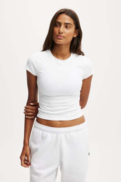Ultra Soft Fitted Tshirt, WHITE - example image 1