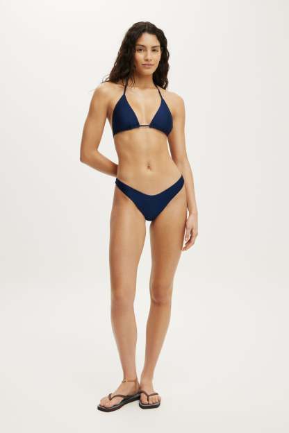 String Triangle Bikini Top, OCEAN WATER SHIMMER - example image 4
