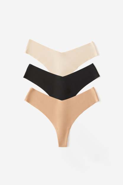 The Invisible G String Brief 3 Pack, BLACK/FRAPPE/MAPLE SUGAR - example image 1