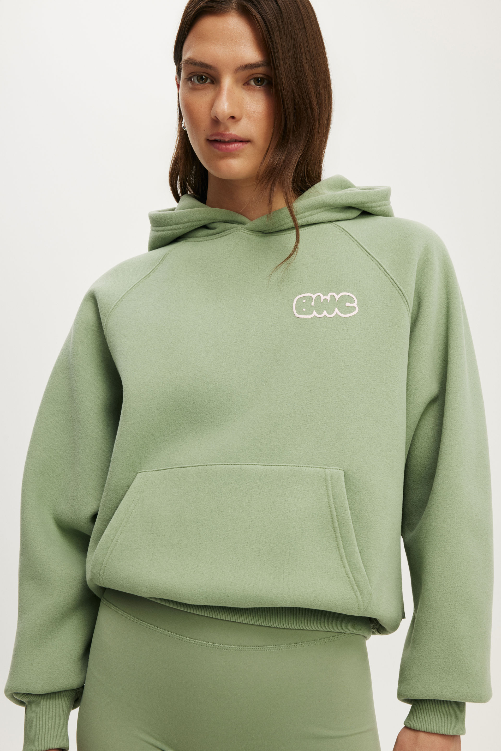Plush Premium Graphic Raglan Hoodie, MATCHA/BODY WELLNESS - example image 2
