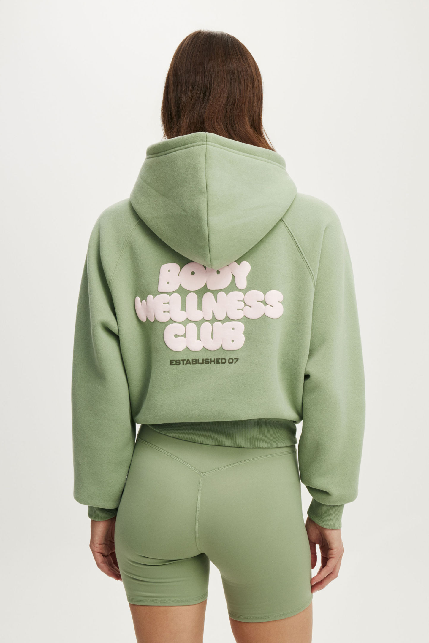 Plush Premium Graphic Raglan Hoodie, MATCHA/BODY WELLNESS - example image 3
