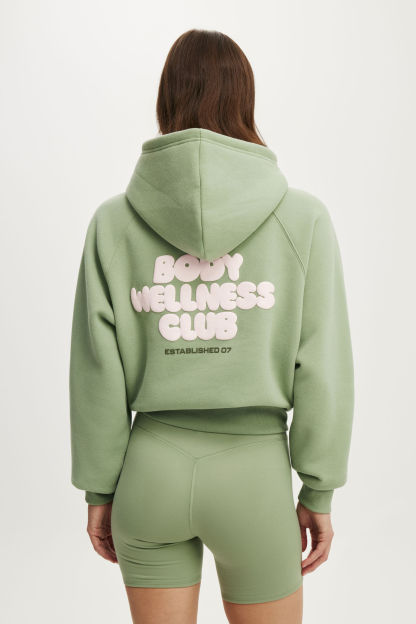 Plush Premium Graphic Raglan Hoodie, MATCHA/BODY WELLNESS - example image 3