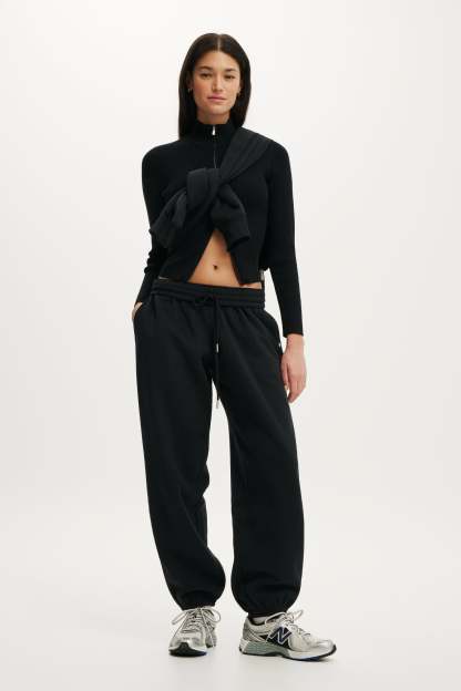 Plush Boyfriend Jogger, BLACK - example image 1
