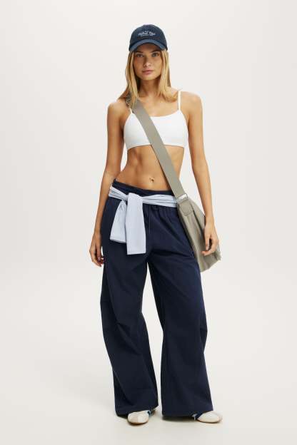 Ultra Soft Double Strap Back Crop, WHITE - example image 4