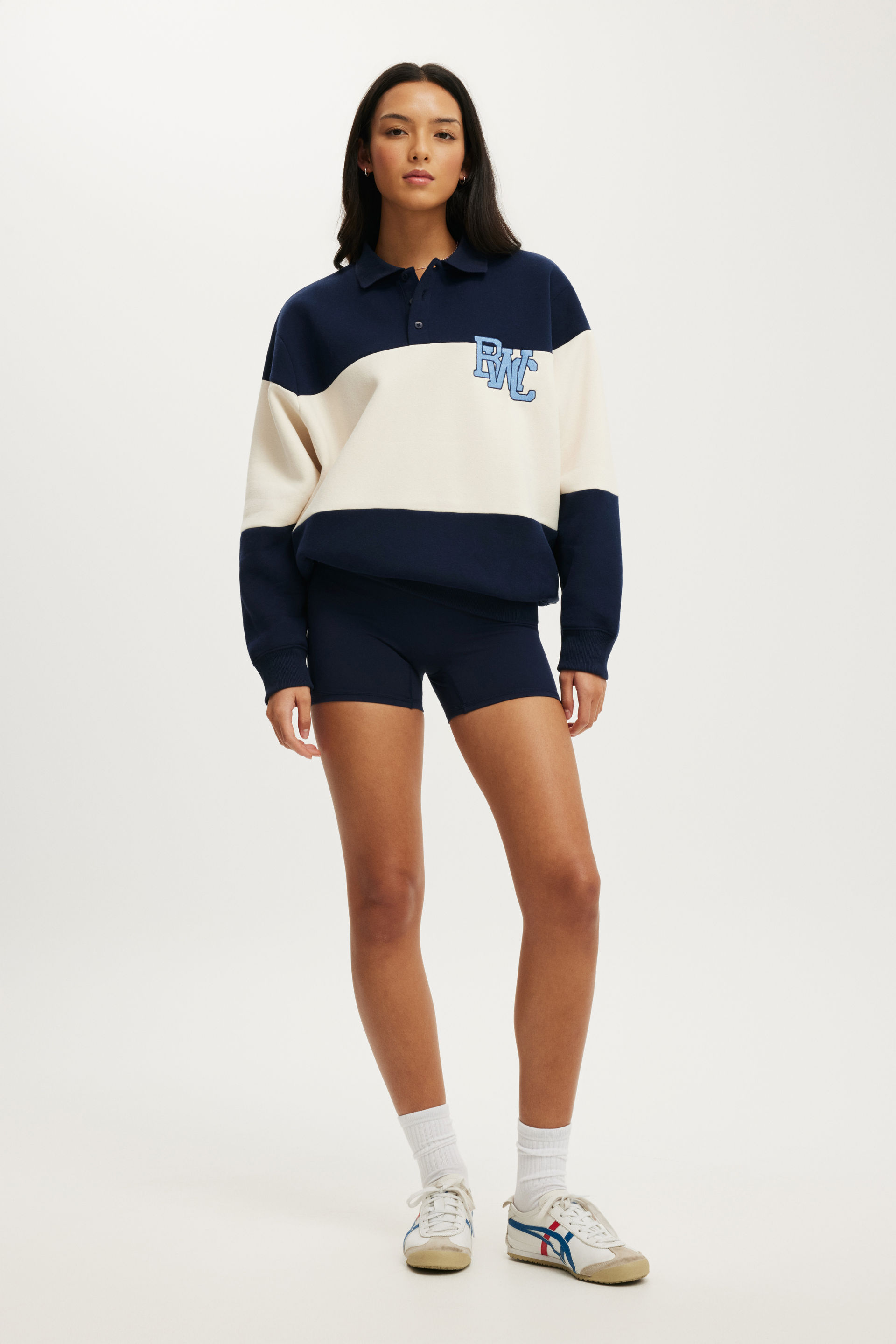 Plush Graphic Rugby Sweatshirt, PREP SPORT NAVY/BWC - example image 4