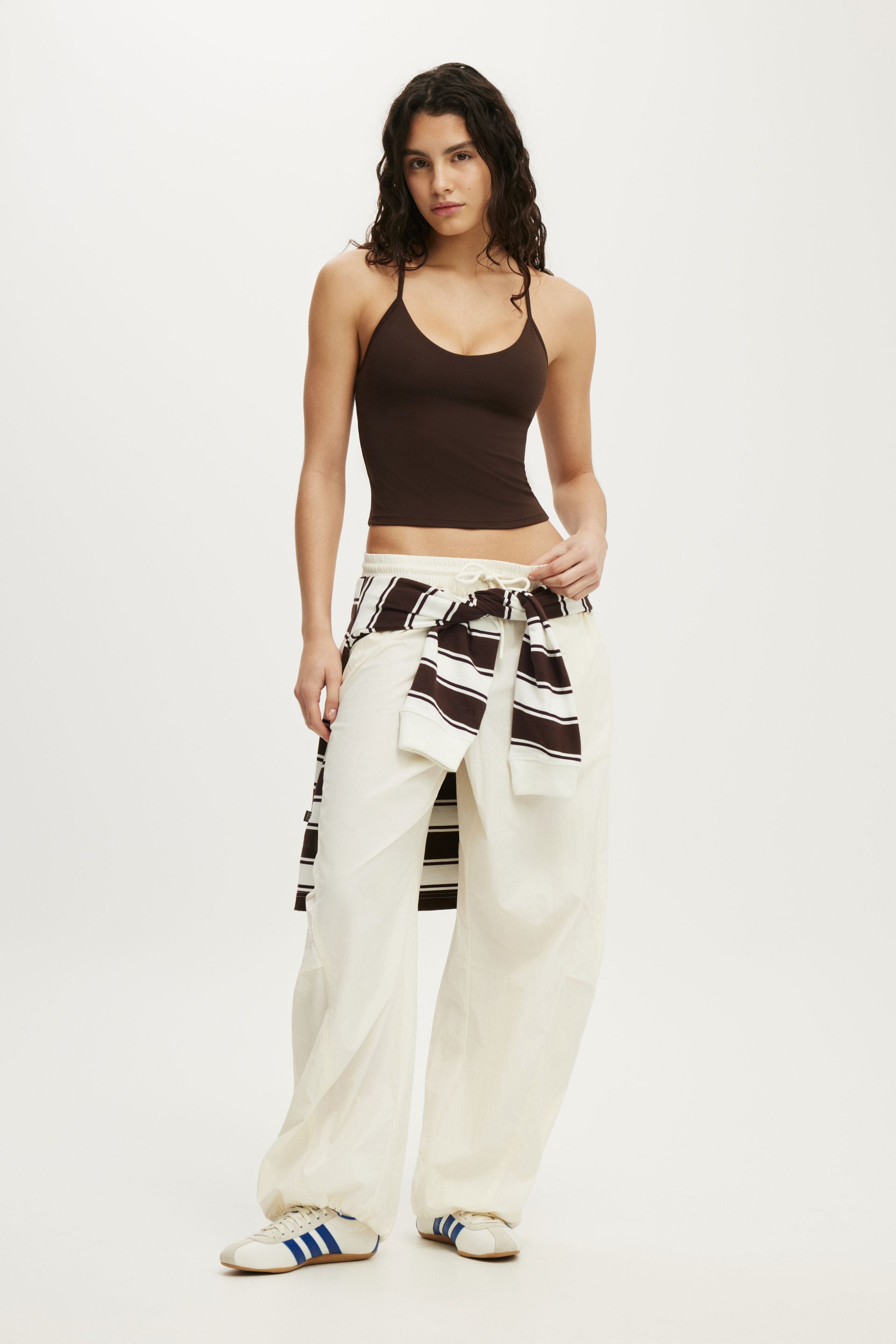 Ultra Soft V Neck Racer Back Tank, FRENCH ROAST - example image 4