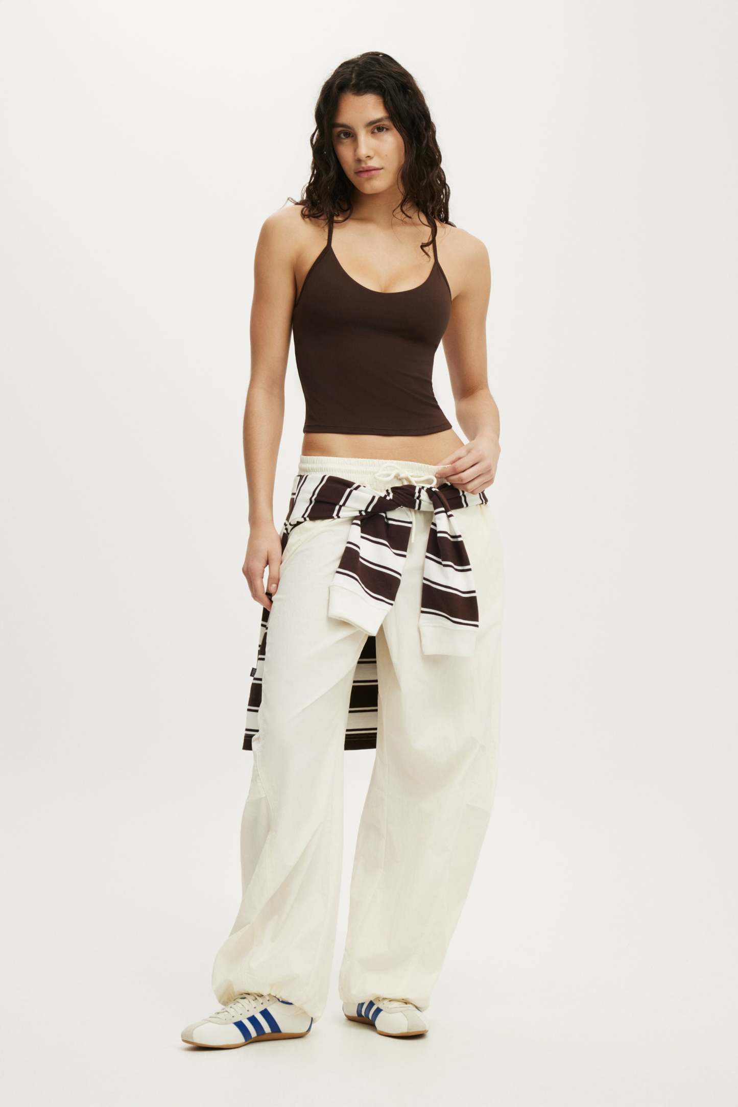 Ultra Soft V Neck Racer Back Tank, FRENCH ROAST - example image 4