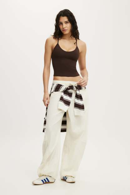 Ultra Soft V Neck Racer Back Tank, FRENCH ROAST - example image 4