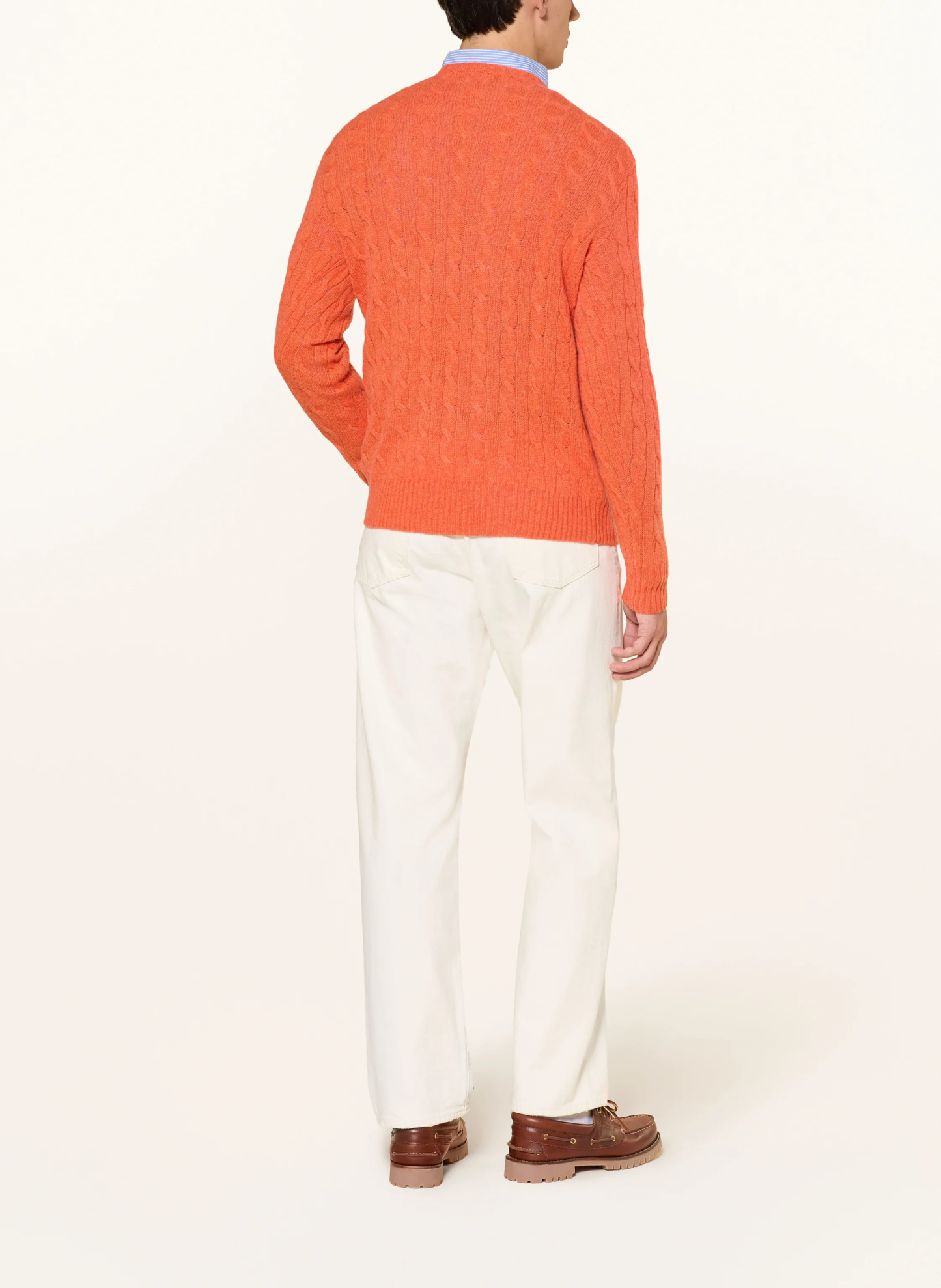 POLO RALPH LAUREN Pullover – ORANGE / DUNKELGRÜN