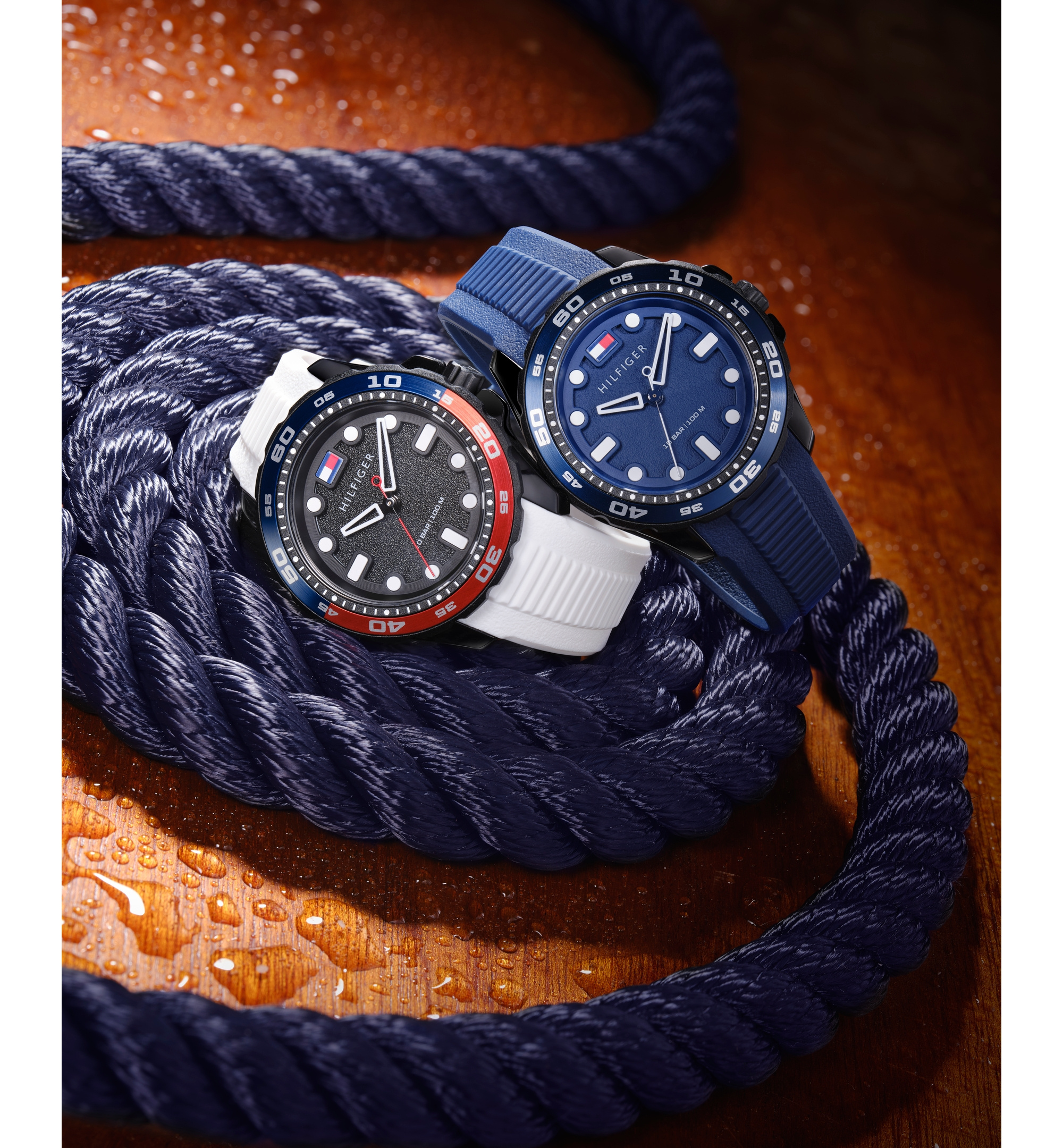 Tommy Hilfiger Men's Quartz Blue Silicone Strap Watch, 40mm - Navy