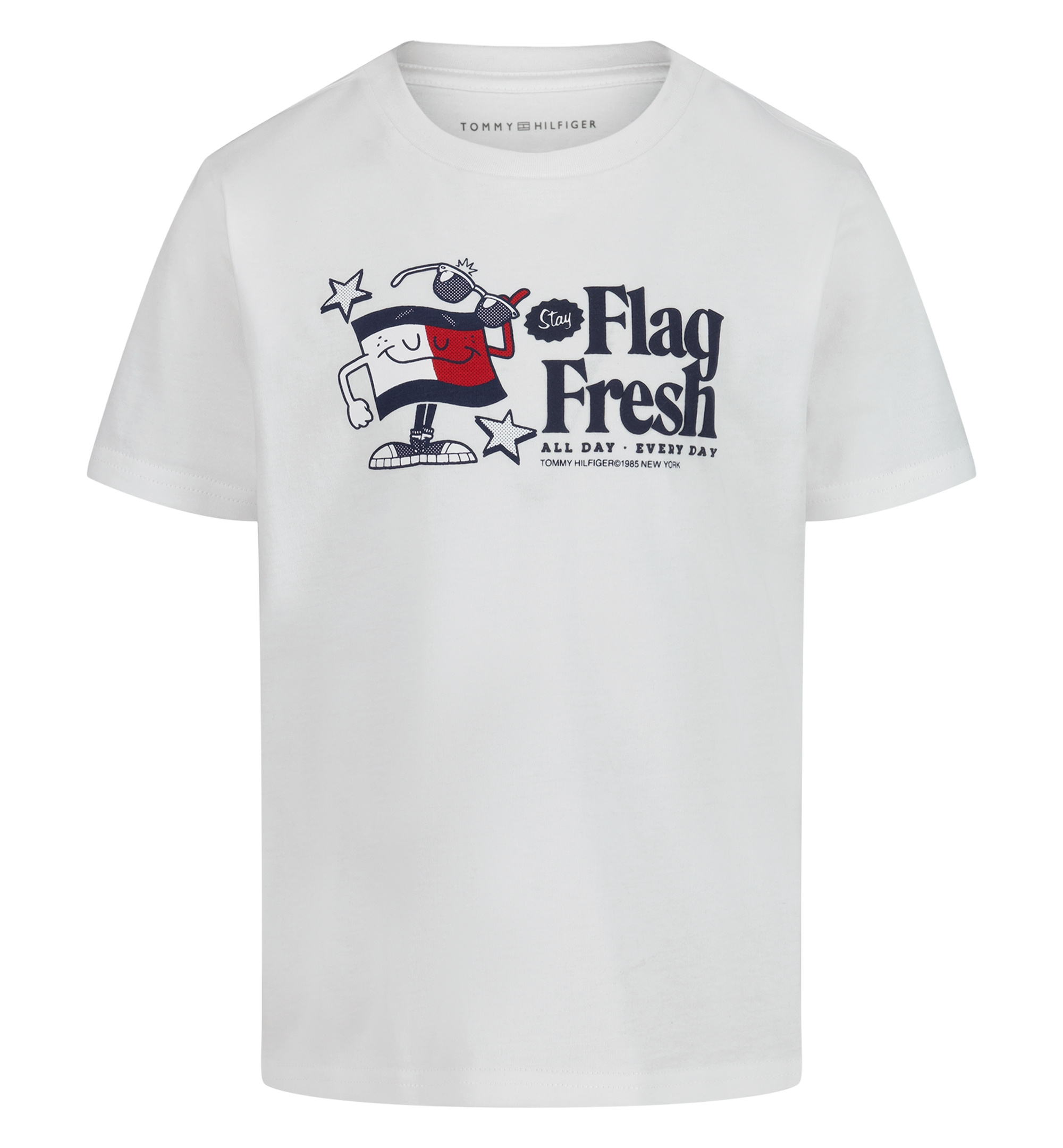 Tommy Hilfiger Boys' 2T-7 Flag Fresh Short-Sleeve T-Shirt - White