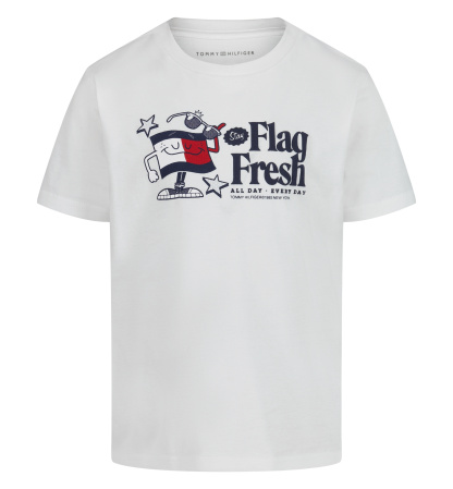Tommy Hilfiger Boys' 2T-7 Flag Fresh Short-Sleeve T-Shirt - White