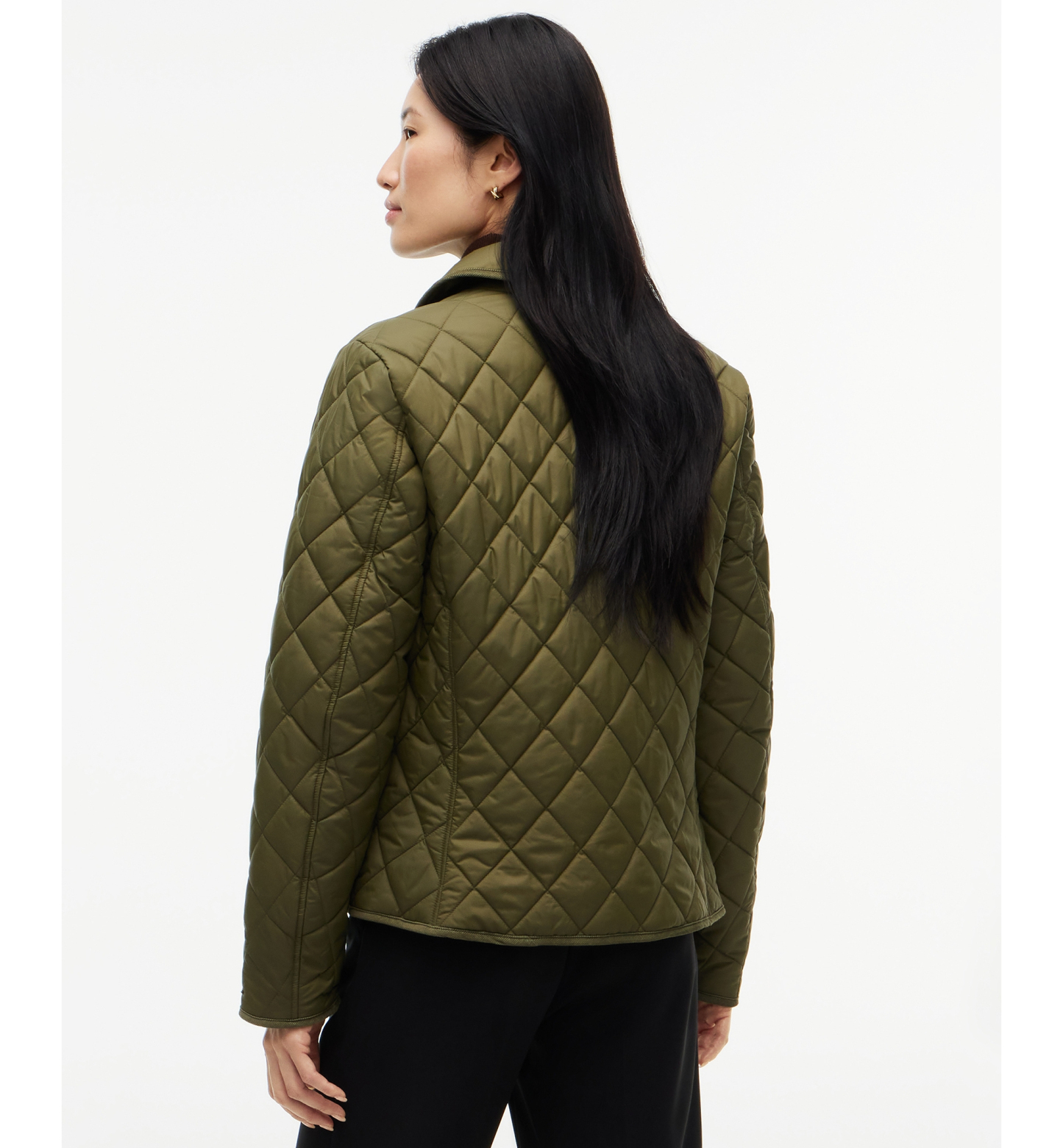 Tommy Hilfiger Women's Crest Quilted Barn Jacket - Utility Olive