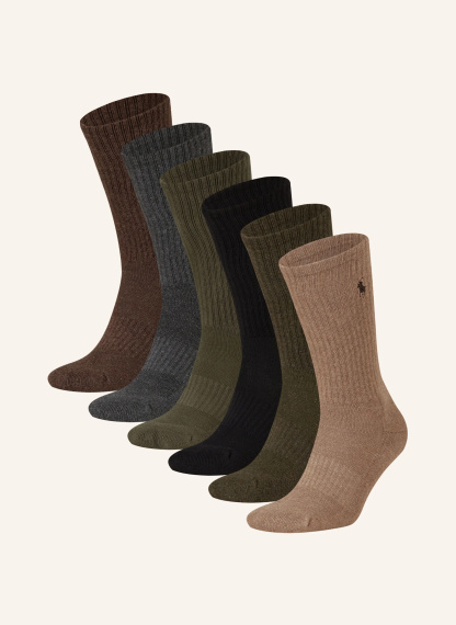 POLO RALPH LAUREN 6er-Pack Socken – 001 BROWN ASSORTED