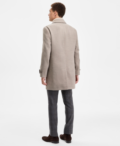 Tommy Hilfiger Men Modern Fit Car Coat - Taupe