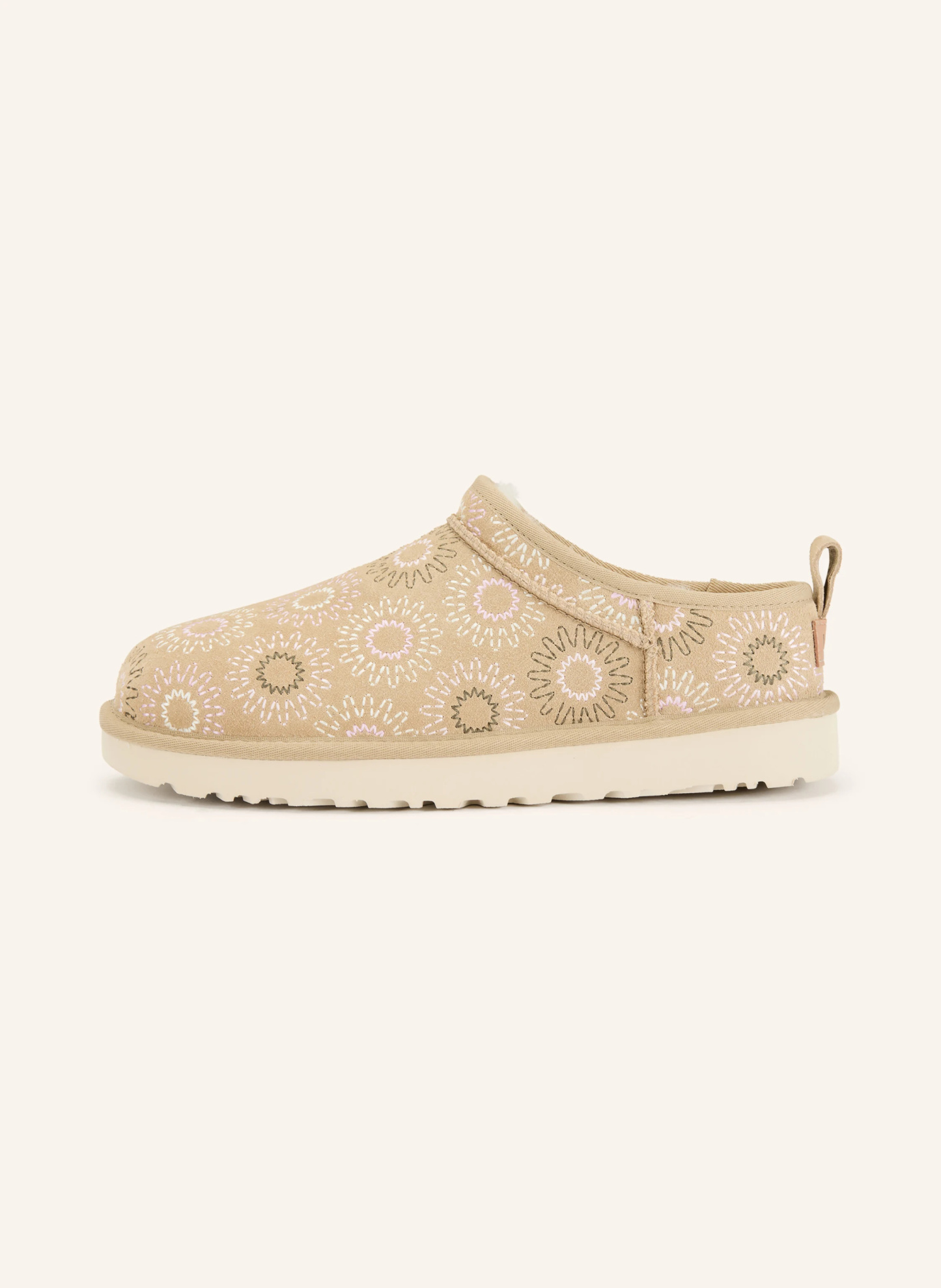 UGG Slipper CLASSIC MICRO SUN STITCH – BEIGE / ROSA / CREME