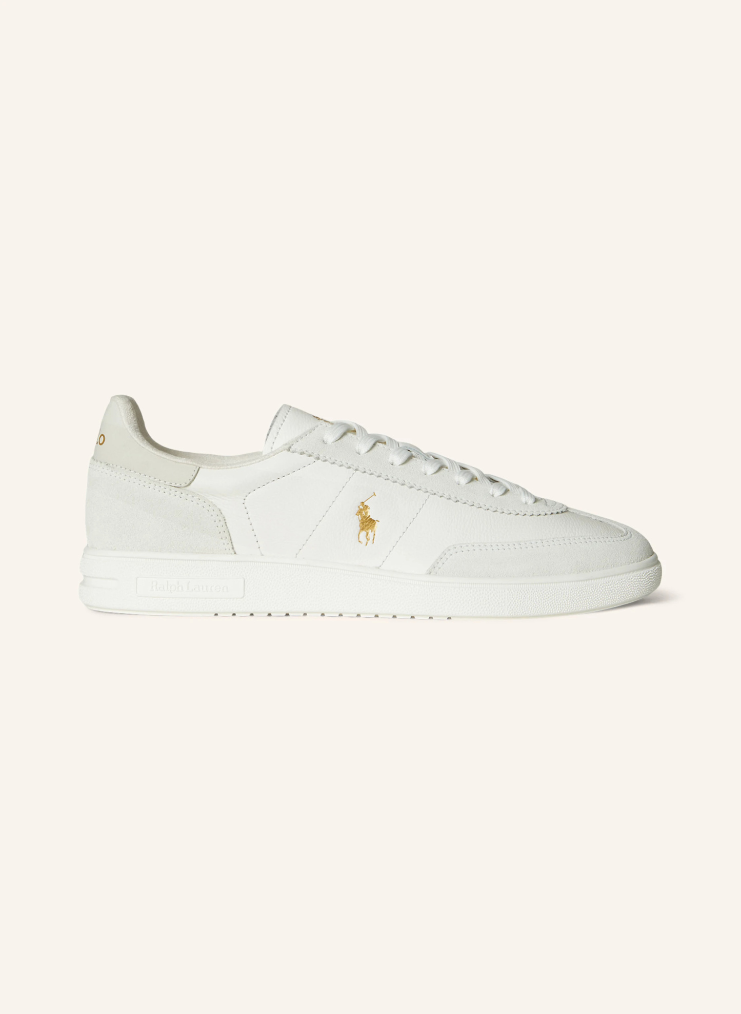 POLO RALPH LAUREN Sneaker – WEISS / GOLD / HELLGRAU