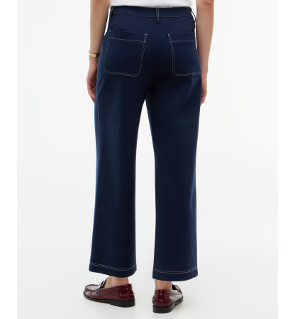 Tommy Hilfiger Women's Ponte Top-Stitch Pants - Dark Blue