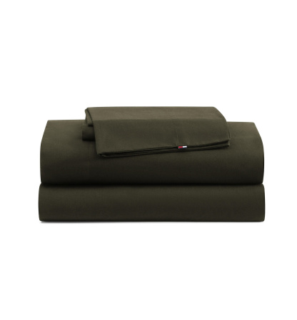 Tommy Hilfiger Solid 200-Thread Count Cotton Percale Sheet Set - Green