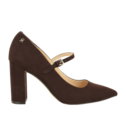 Tommy Hilfiger Women's Aveniz Mary Jane Block Heel Pump - Dark Brown
